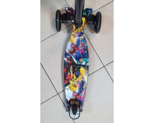 Самокат 3-х колёсный ''MicMox'' с принтом